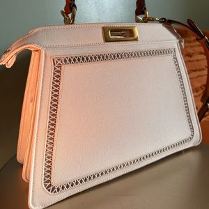Brand New Fendi Peekaboo ISeeU Medium Canvas Bag in Ajour/Agata - Never Worn